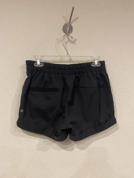 Lululemon Spring Break Shorts Womens 6 Black Elastic Waist Drawstring Athletic - Picture 5 of 5